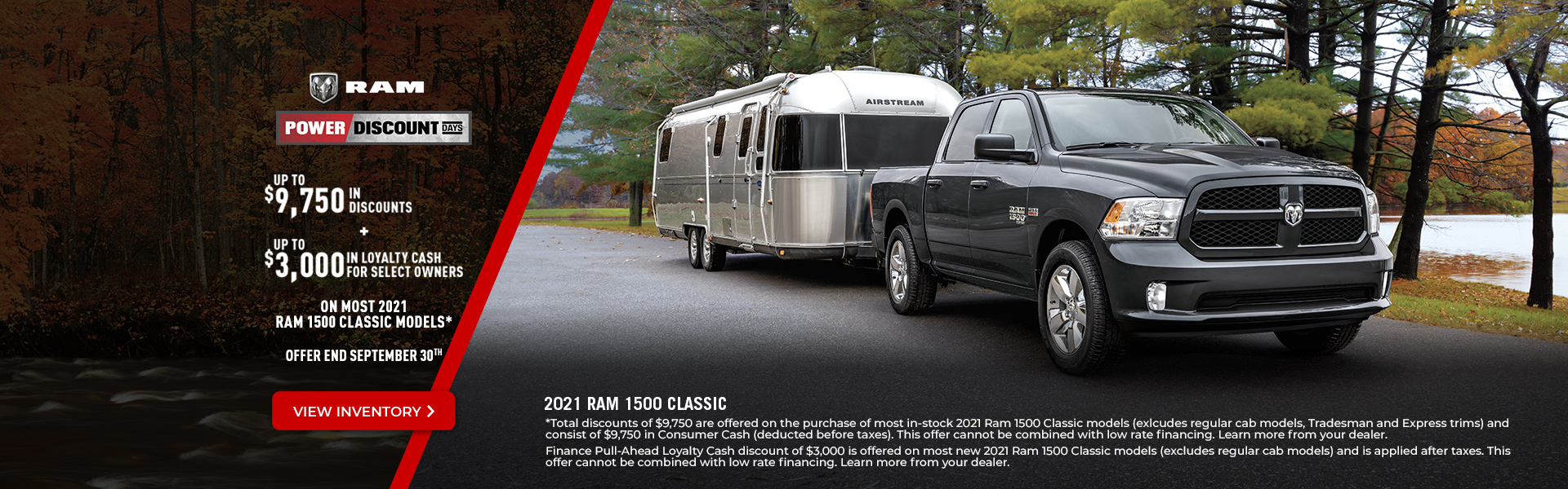 2021 RAM 1500 Classic Promotional Banner