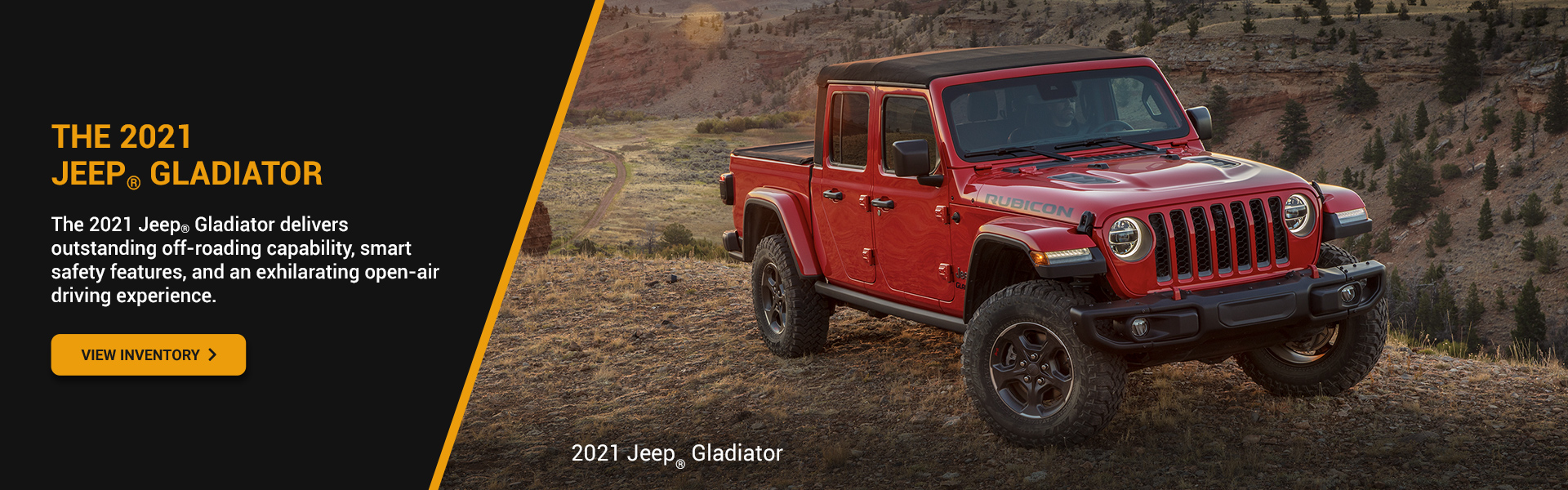 2021 Jeep Gladiator Promotional Banner