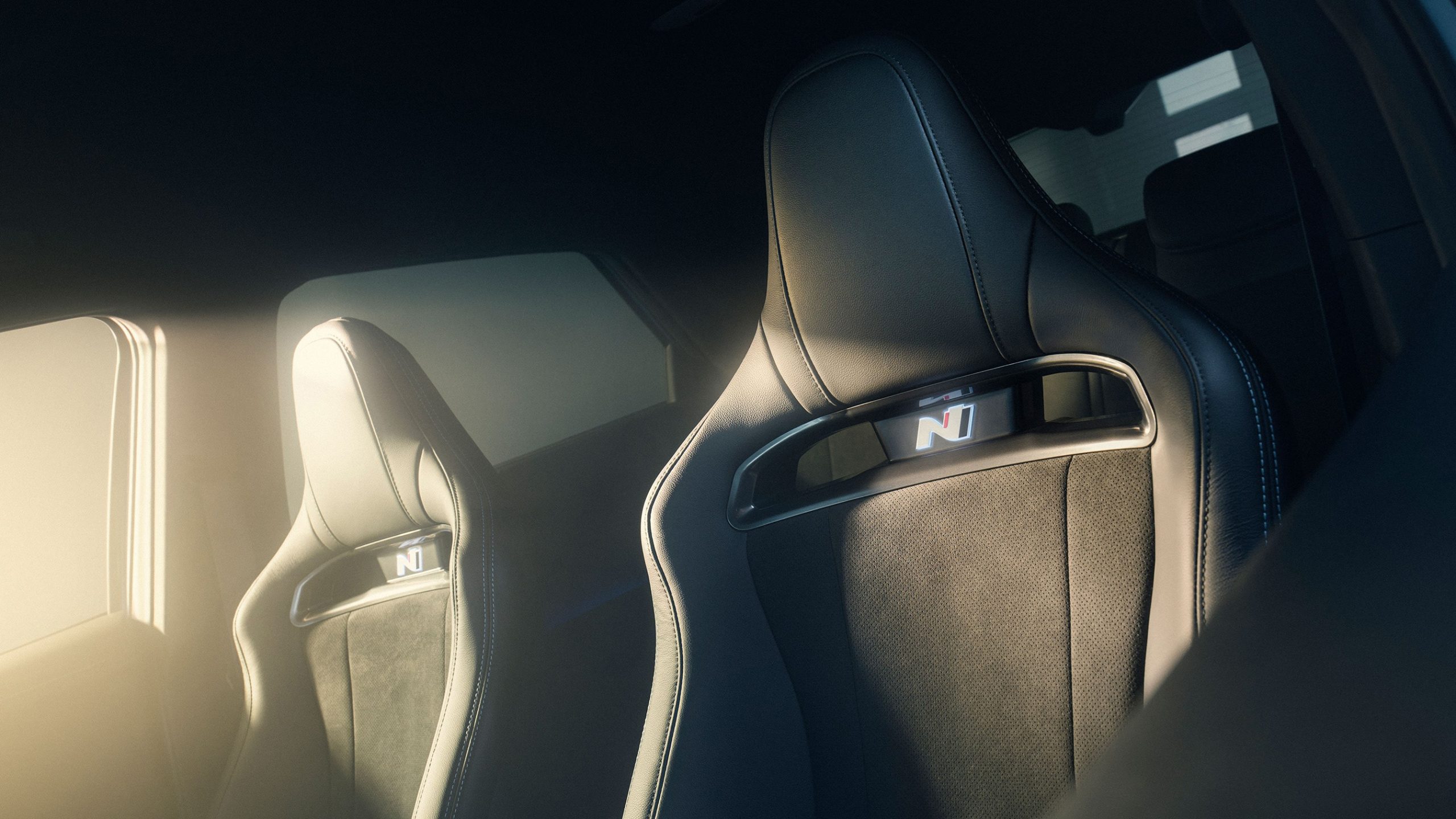 N Sport bucket front seats with illuminated N logo