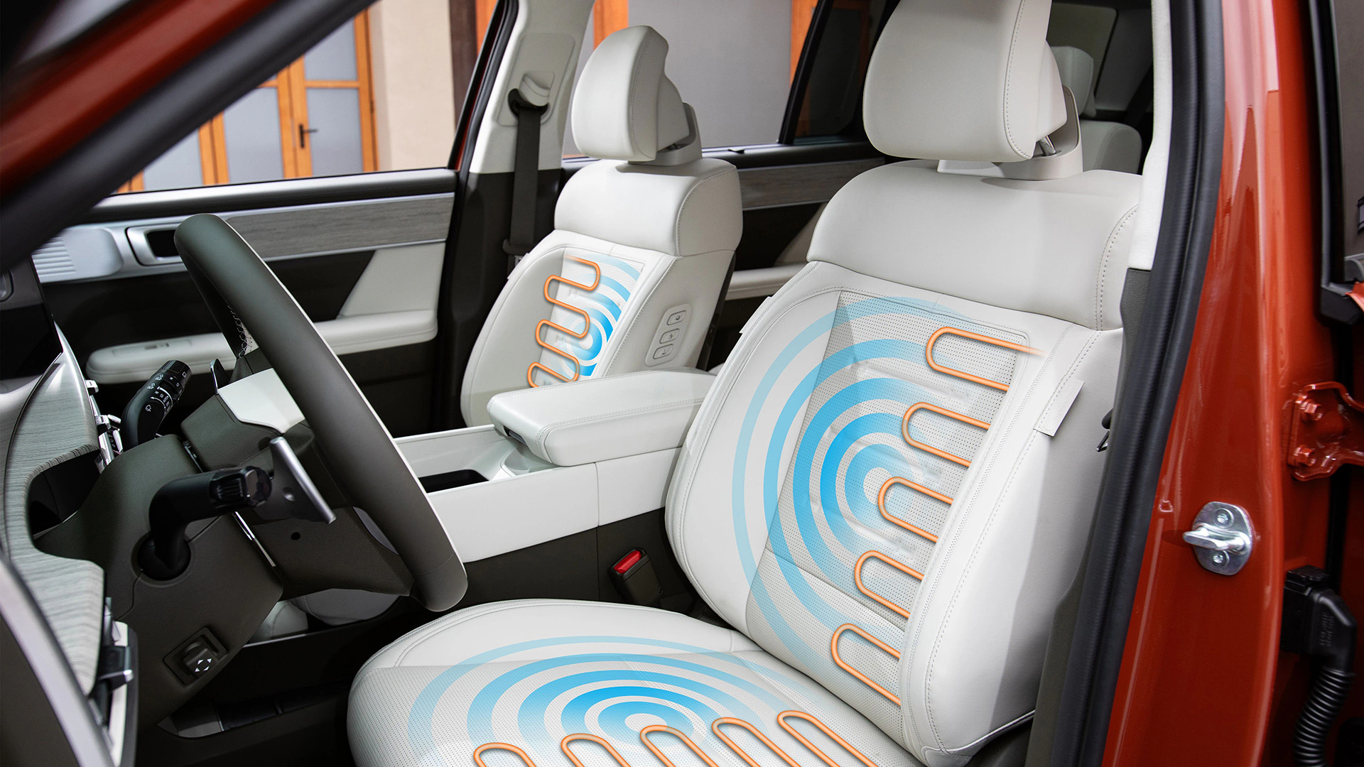 Standard heated front seats and available ventilated front seats