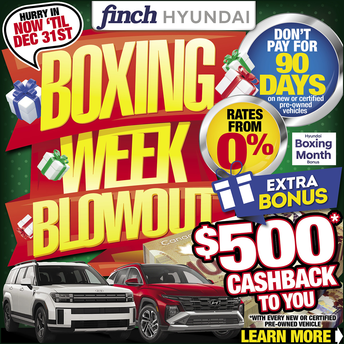 Finch Hyundai's Boxing Week BLOWOUT
