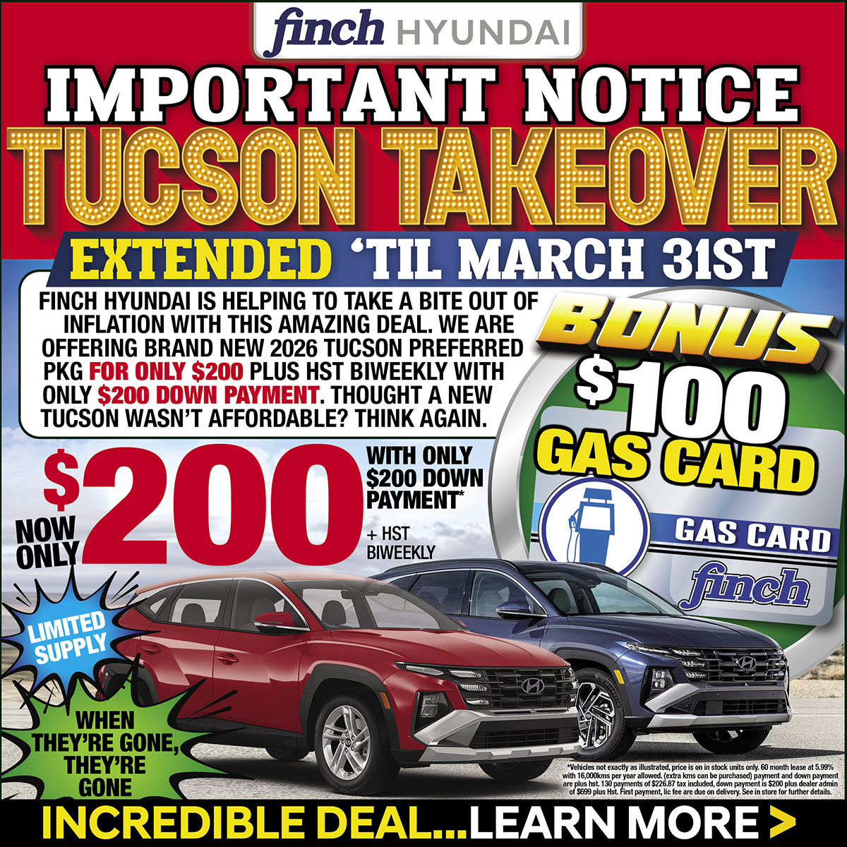 image of Finch Hyundai's Tucson takeover