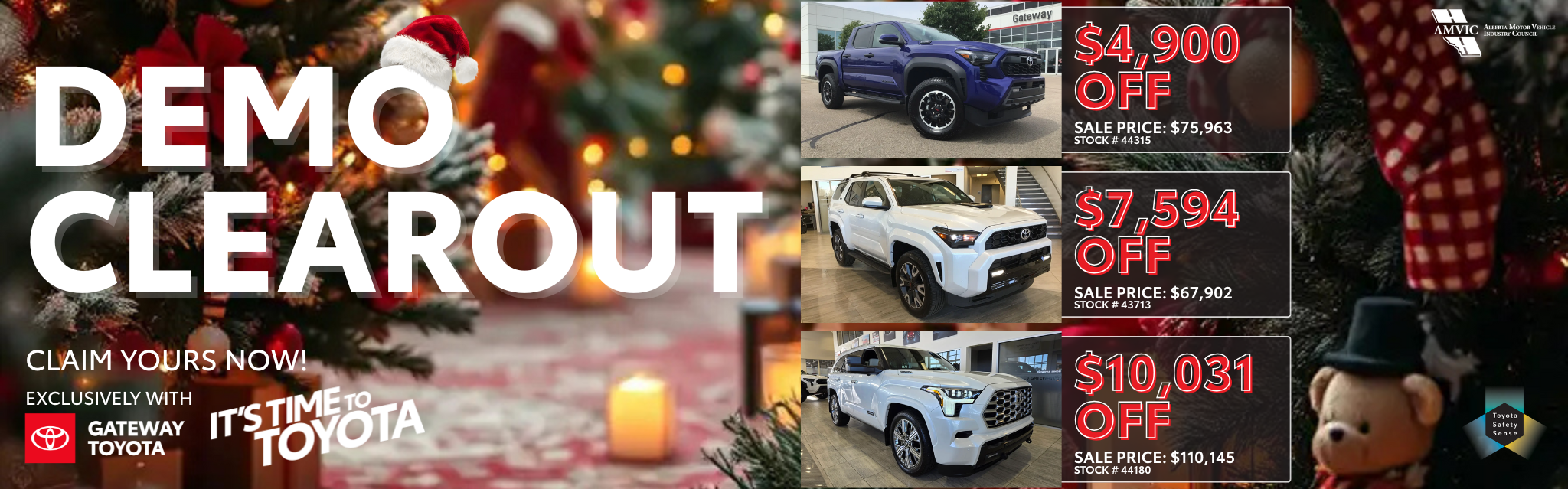 New Toyota Demo Clearance 12-23