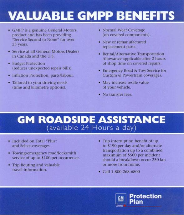 Gm Protection Plan Cost