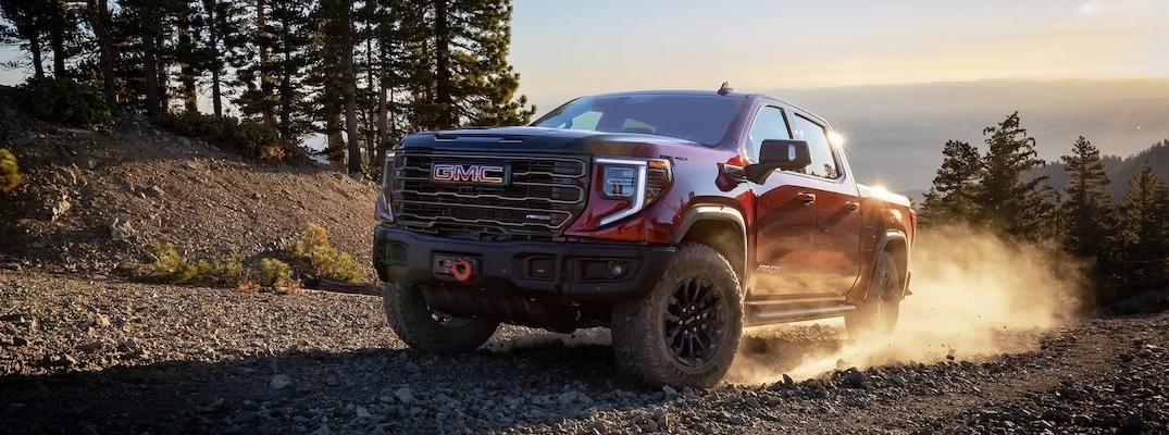 A red 2026 GMC Sierra 1500 AT4.