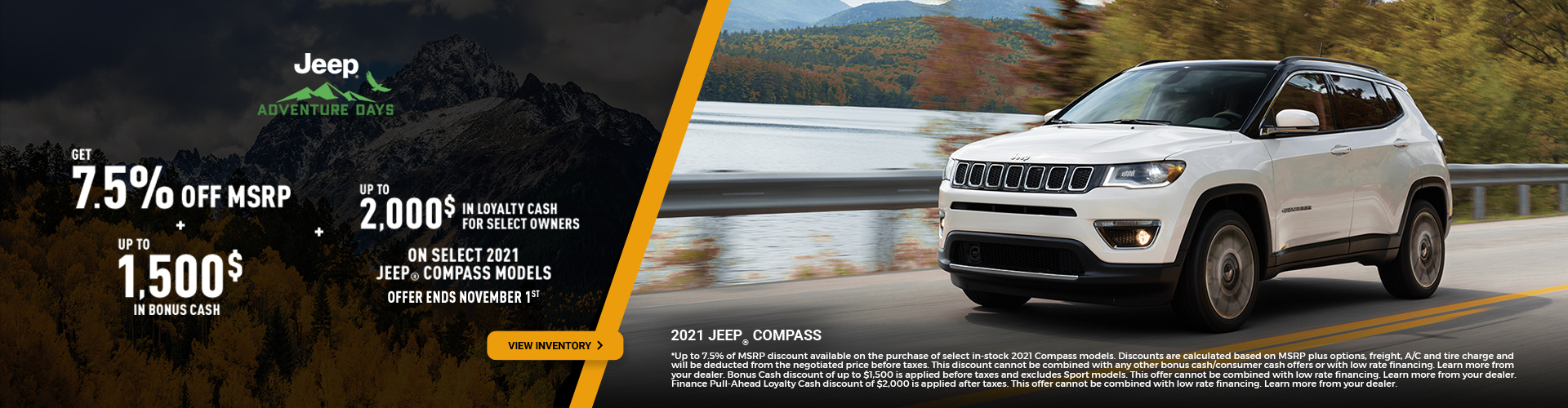 2021 Jeep Compass Promotional Banner