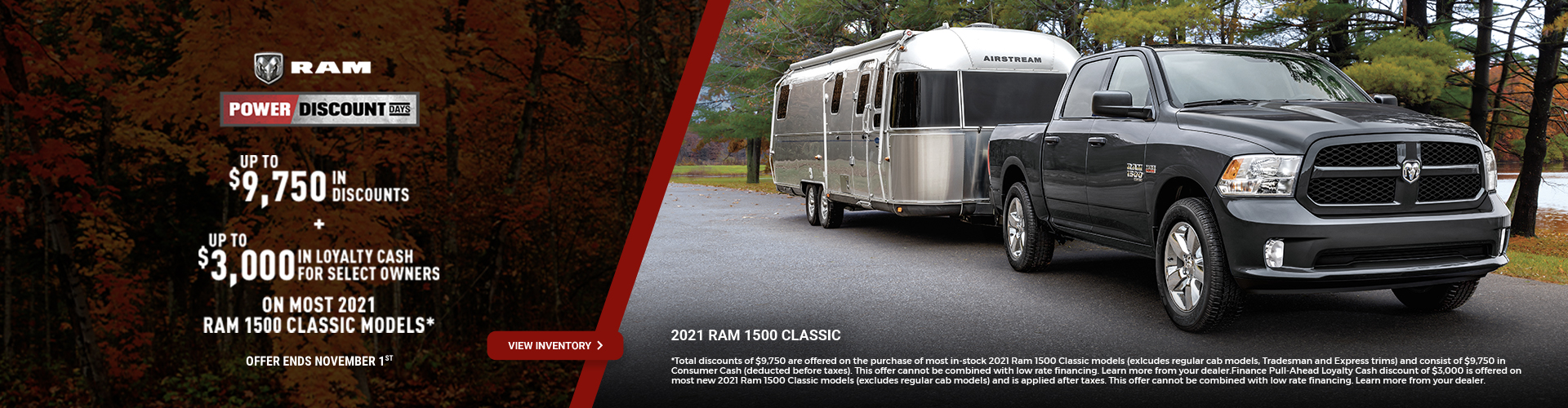 2021 RAM 1500 Classic Promotional Banner