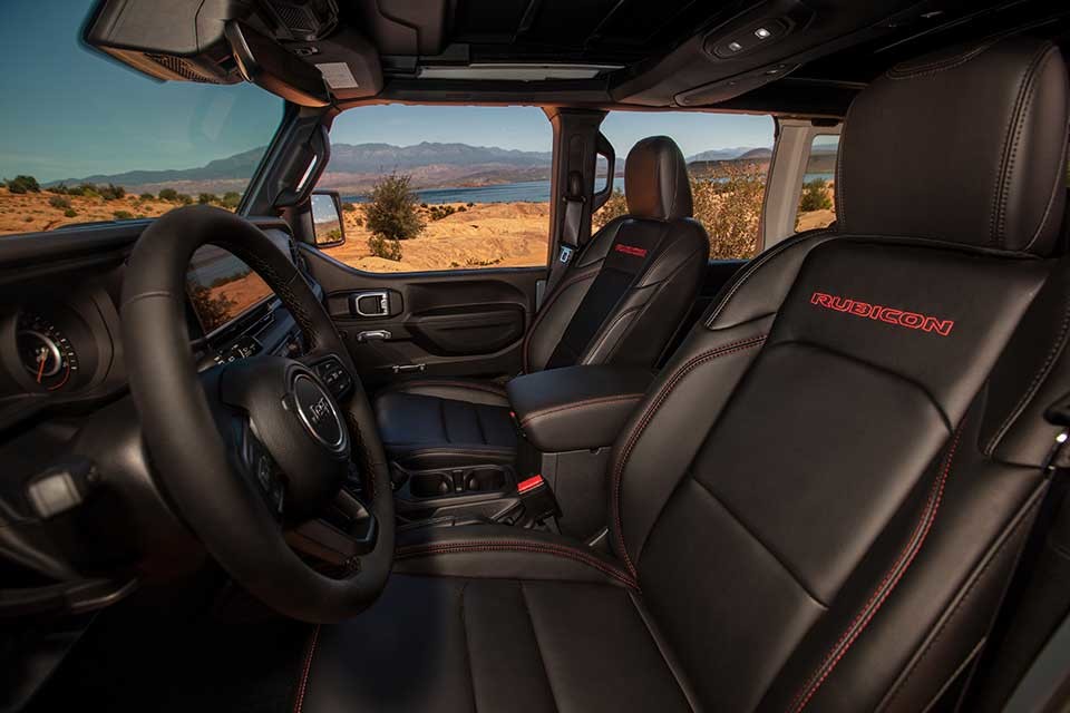 Front row of 2026 Jeep Wrangler