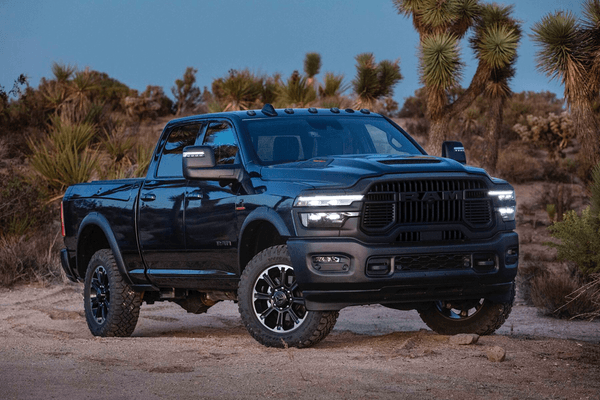 Ram 2500 parked on dirt terrain