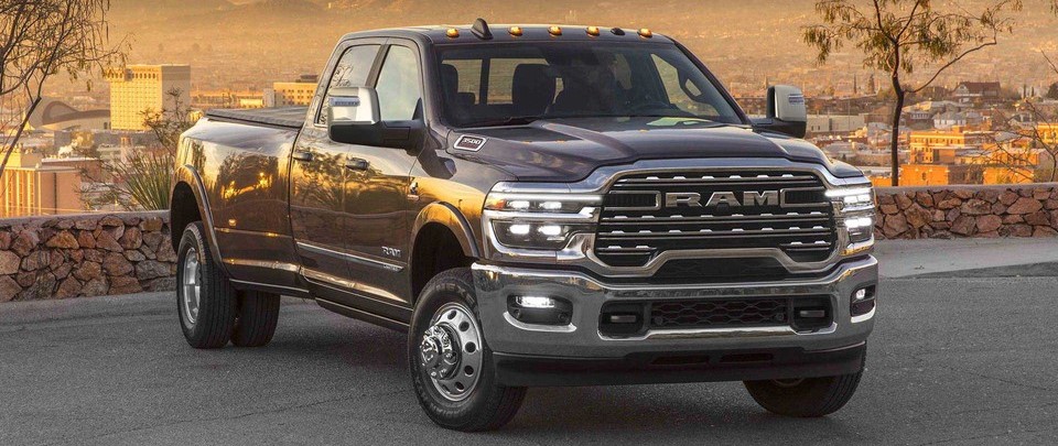 Ram 3500 parked on the side of the road
