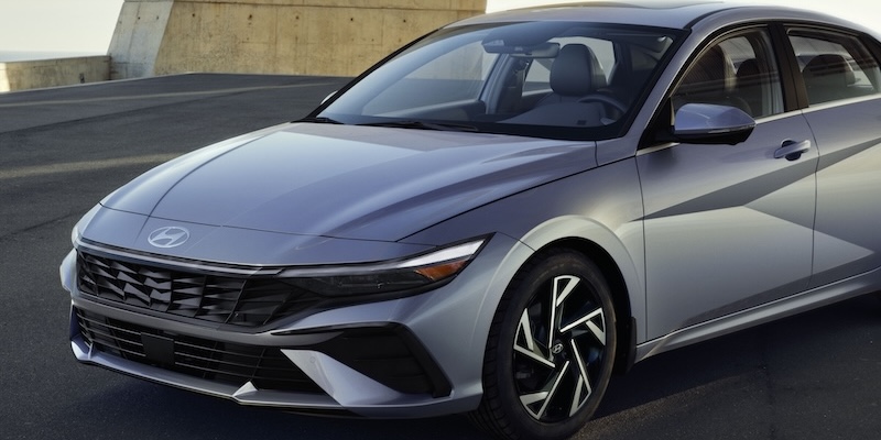 A silver 2026 Hyundai Elantra.