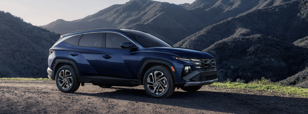 The 2025 Tucson PHEV parked off road