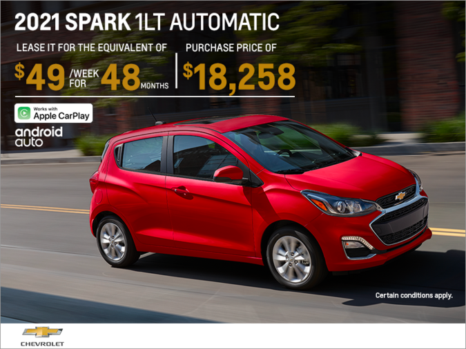 Get the 2021 Chevrolet Spark Get the 2021 Chevrolet Spark