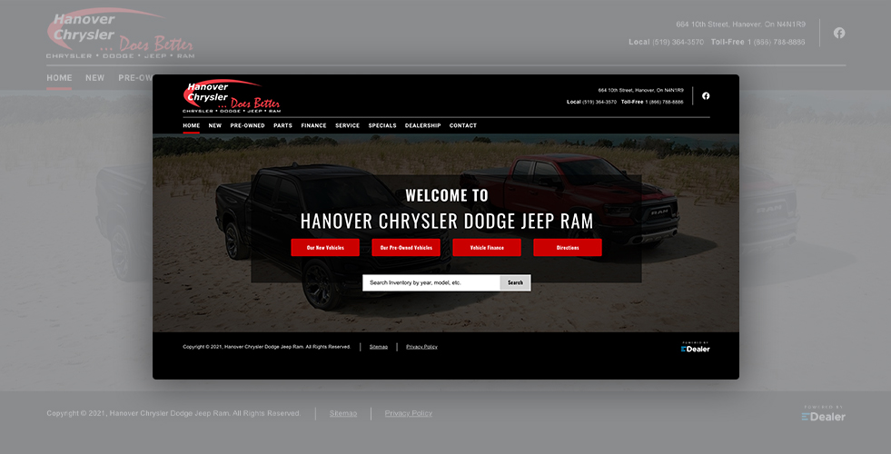 Chrysler, Jeep, Dodge, RAM Dealership in Hanover, ON Hanover Chrysler