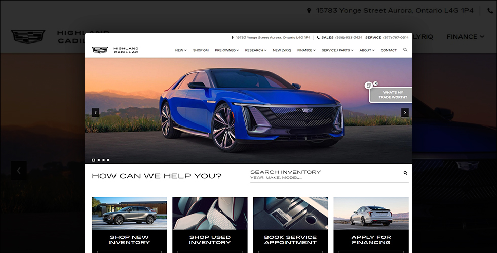 Highland Cadillac New & PreOwned Vehicles Aurora, ON