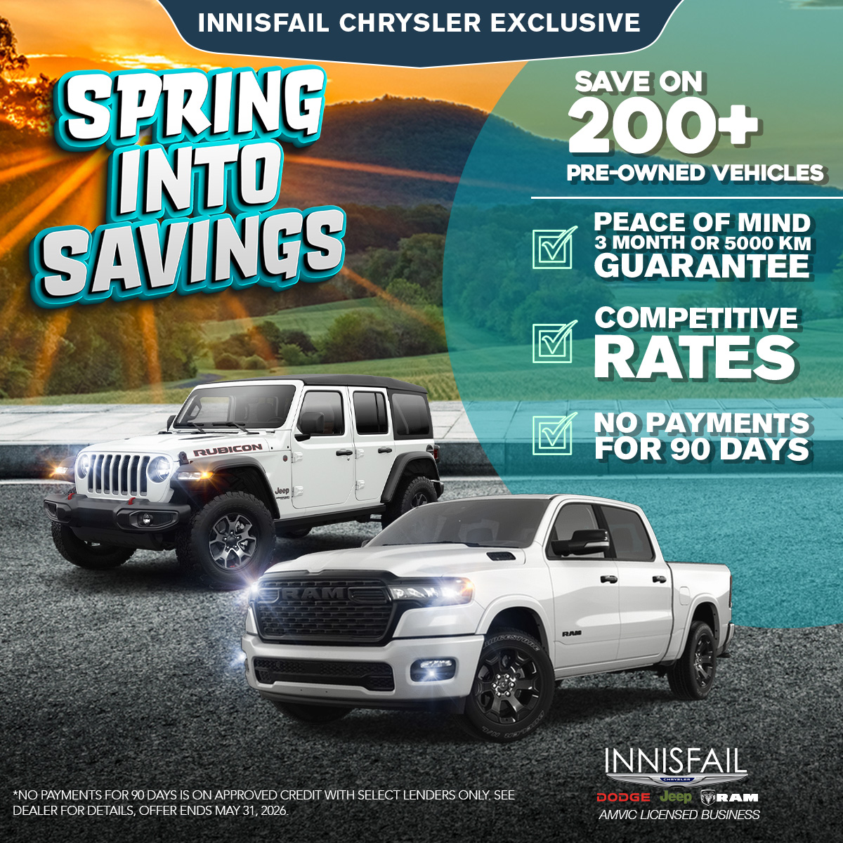 NO Payments for 90 days on PRE-OWNED Vehicles!