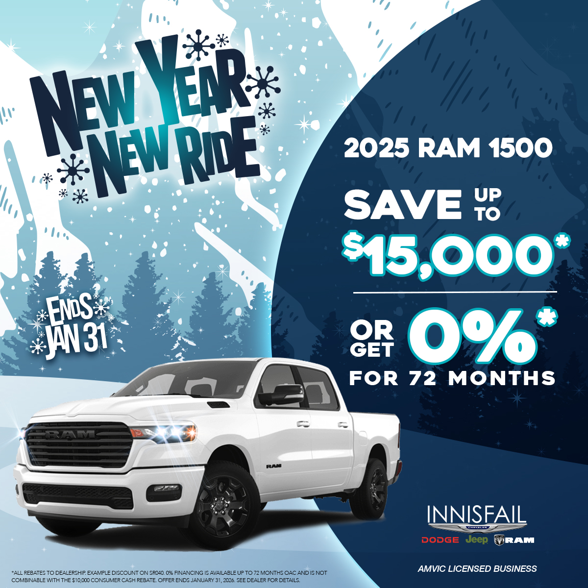 Save Up to $15,000* on a 2025 RAM 1500!
