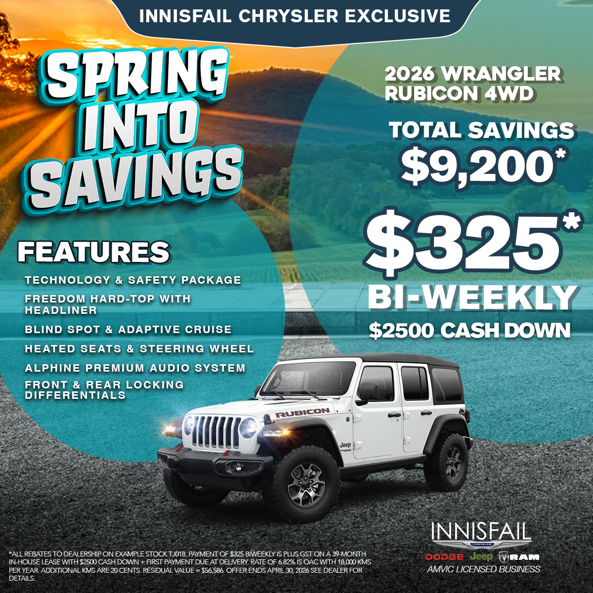 SAVE up to $9,200* on a 2026 Jeep Wrangler Rubicon!