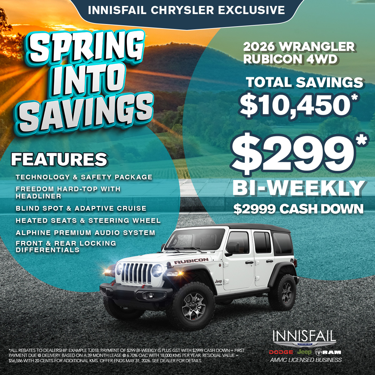 SAVE up to $10,450* on a 2026 Jeep Wrangler Rubicon 4WD!
