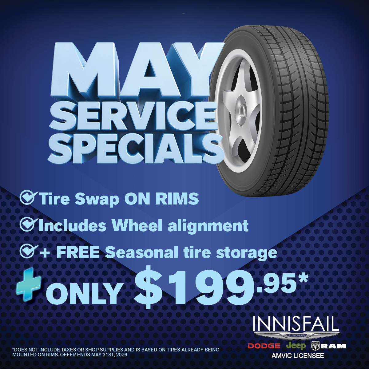 Tire Swap On Rims and More for Only $199.95*!