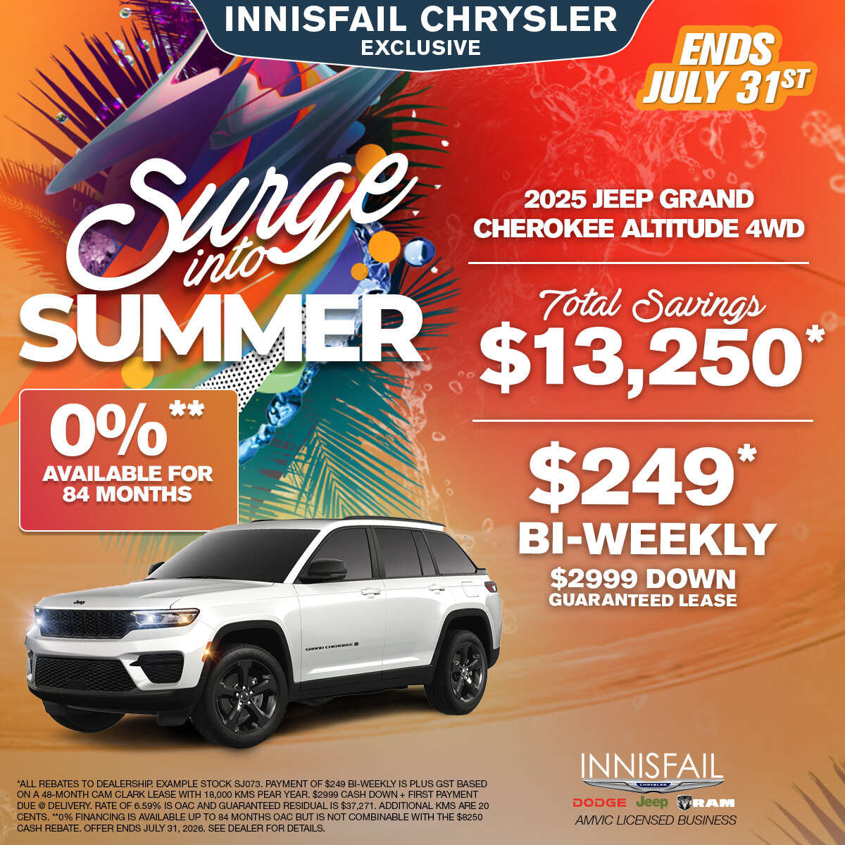 Save up to $13,250* on a 2025 JEEP Grand Cherokee Altitude!
