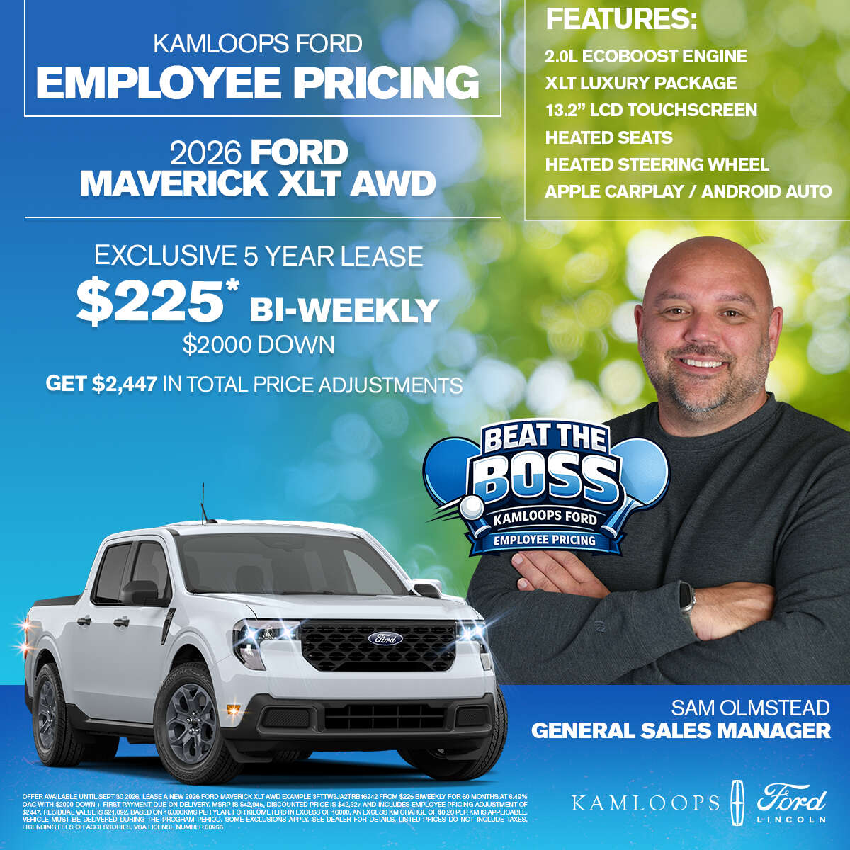 2026 Ford Maverick – Lease from $225 Bi-Weekly | $2,447 in Savings