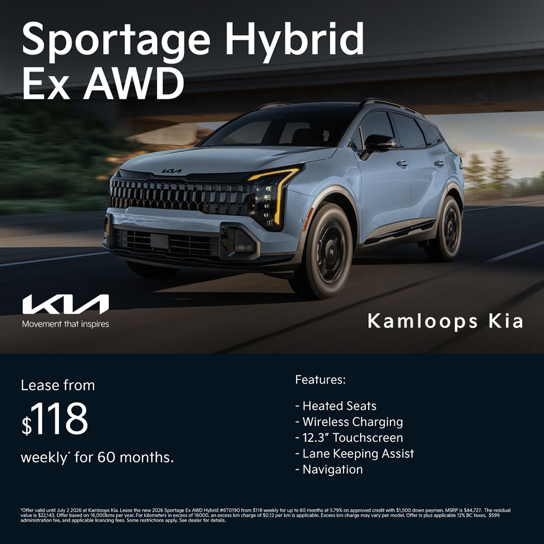 Lease the new 2026 Sportage Hybrid from $118/weekly