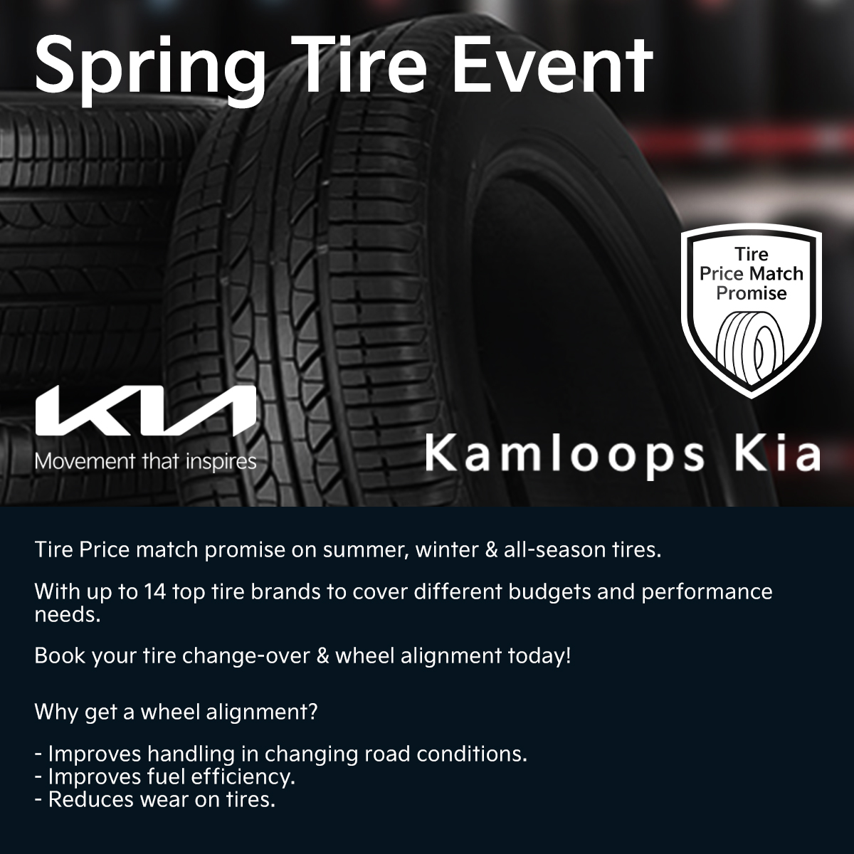 Book your Spring Tire Changeover at Kamloops Kia