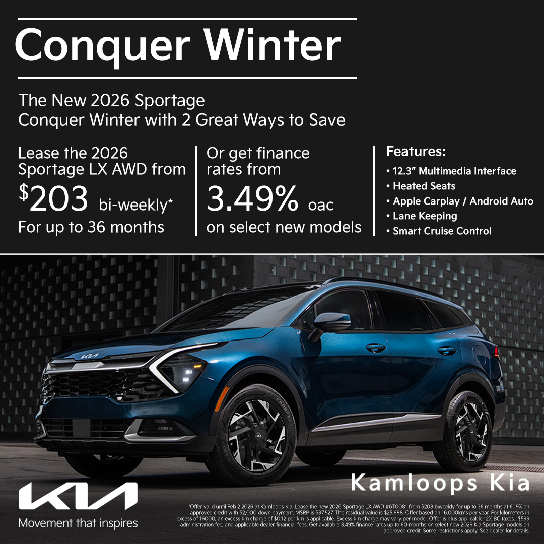 2026 Sportage LX AWD from $203 biweekly