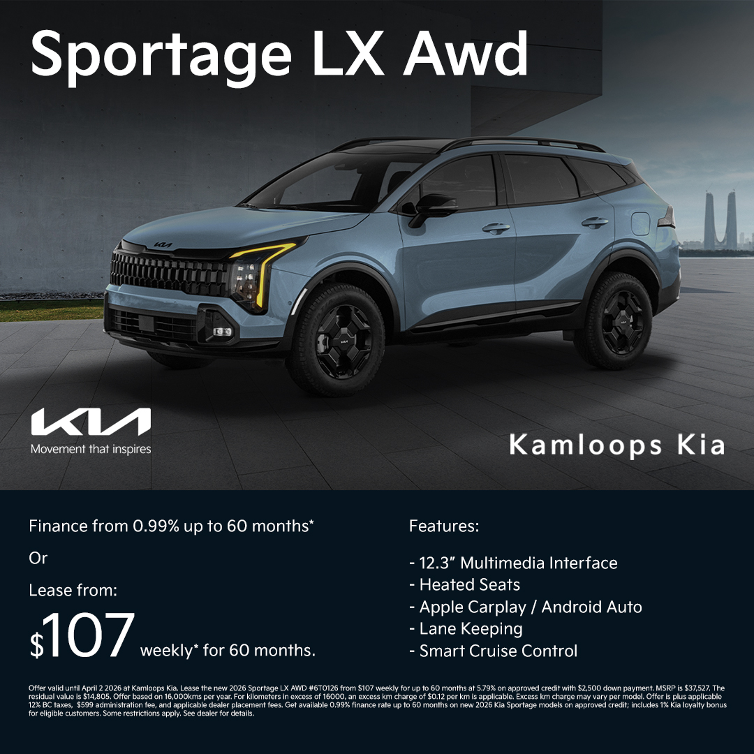 Get into the new 2026 Kia Sportage from 0.99% oac