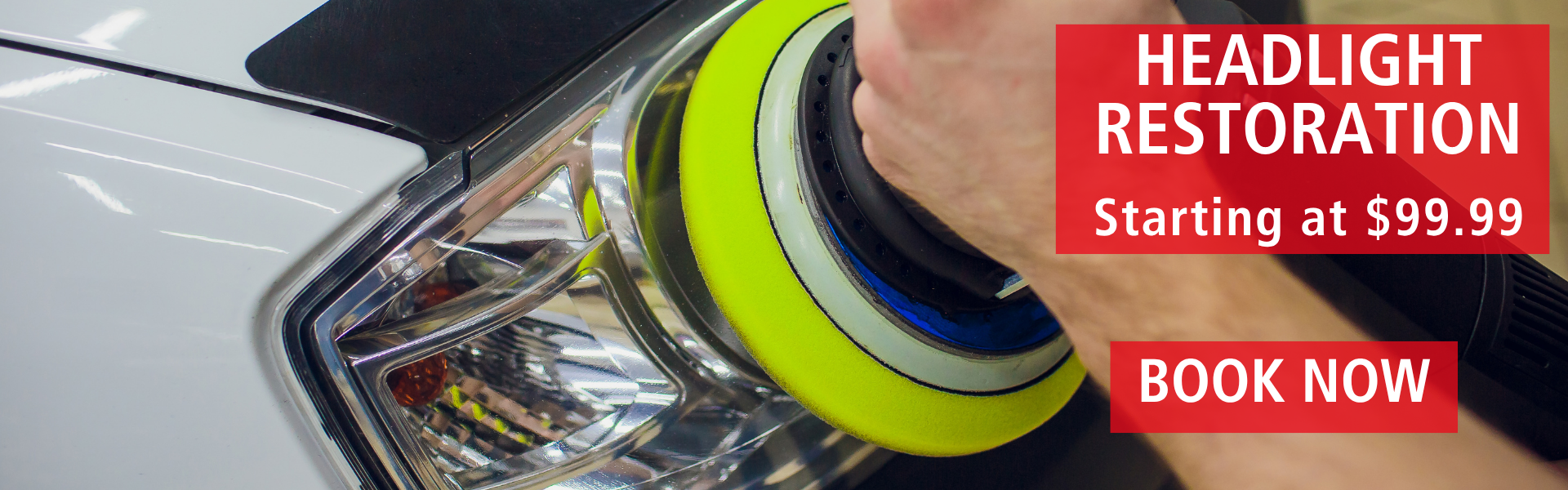 Technician performing professional headlight restoration service on a Toyota vehicle at Kanata Toyota