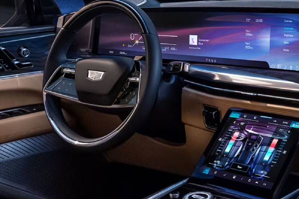 A view of the 2026 Cadillac Escalade IQ's screens