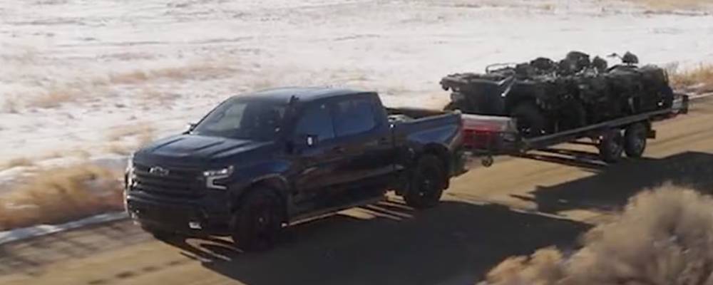 Silverado with Backup Cam Hitch View