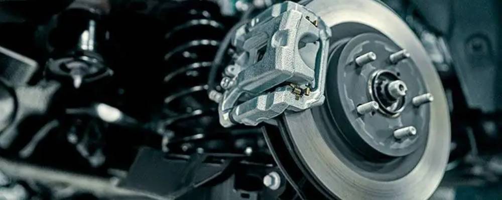 A close-up of Kia genuine brake pads