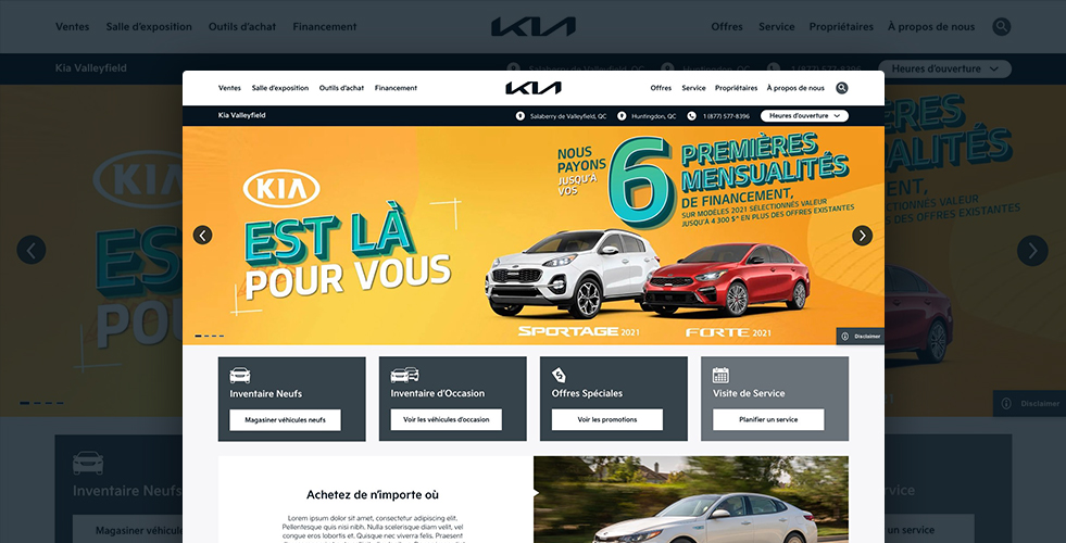 Kia Valleyfield Concessionnaire neuf et d'occasion Quebec