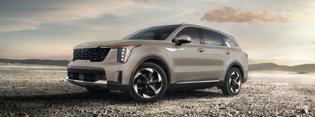 2026 Kia Sorento PHEV parked on a large dirt lot