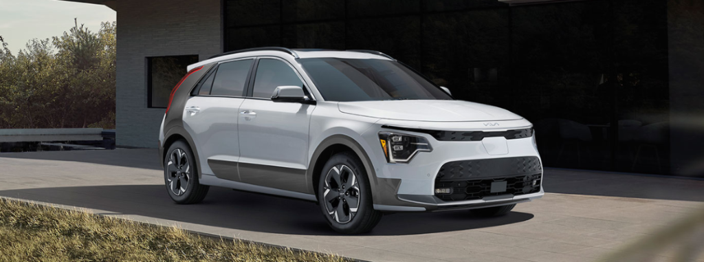 2026 Kia Niro EV parked in front of a building