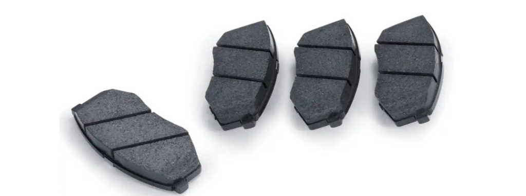 Brake pads on a white background
