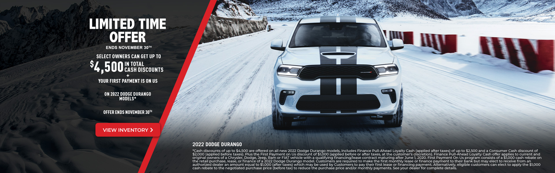 2022 Dodge Durango Nov Mid-Month Offer