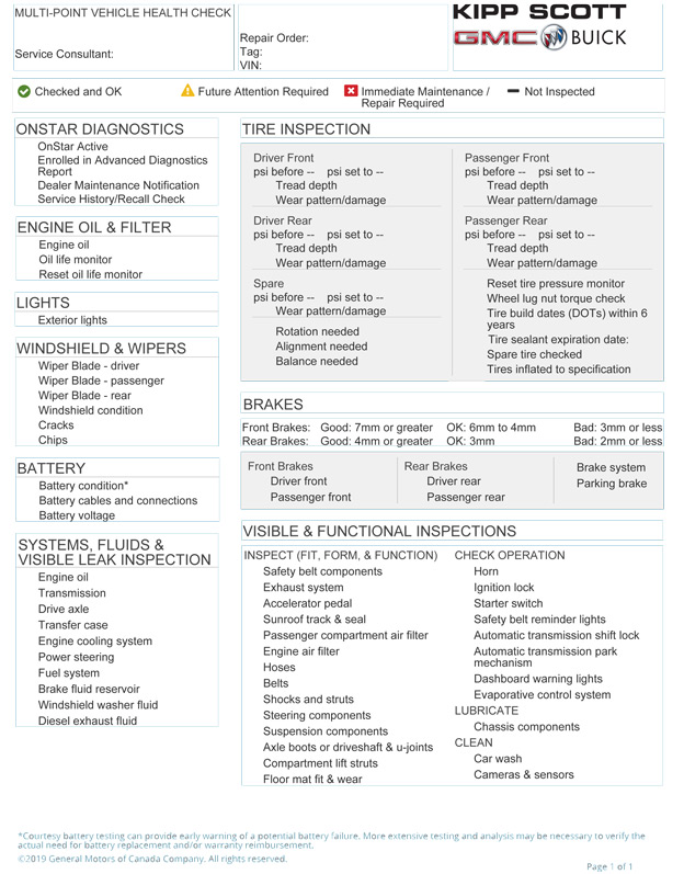 Vehicle Health Check