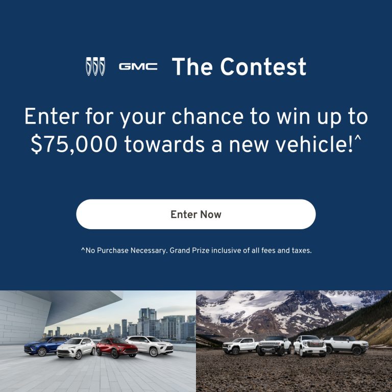 Enter for your chance to win up to $75,000 Towards a new vehicle