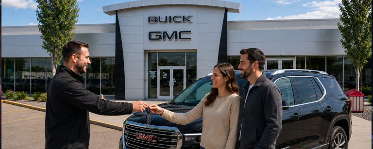 A couple purchasing a new GMC Terrain