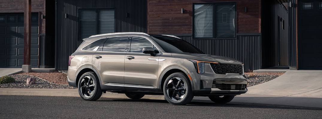 Kia sorento parked on street