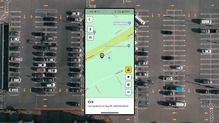 Find My Car feature on Kia Connect