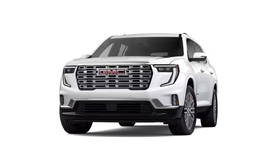 A white 2026 GMC Acadia Denali