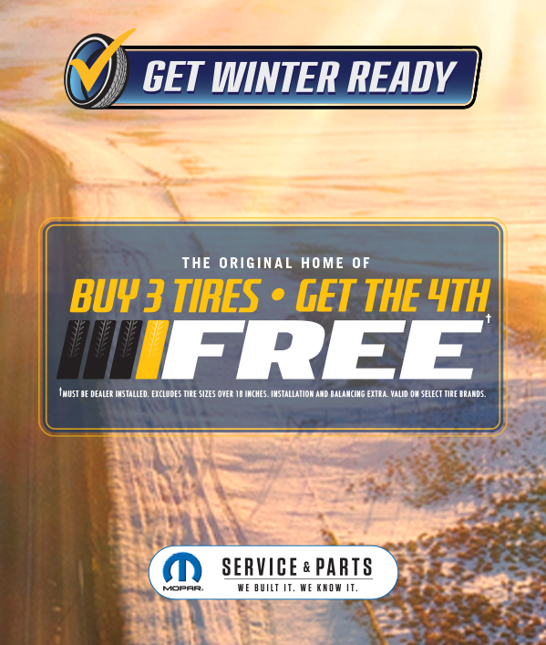 Buy 3 tires – Get the 4th FREE Buy 3 tires – Get the 4th FREE