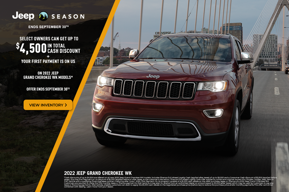 Sept Jeep Grand Cherokee WK Offer