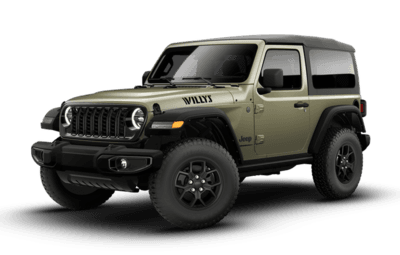 A green and black 2026 Jeep Wrangler Willys