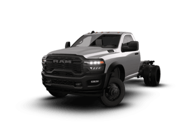 A grey 2026 Ram Chassis Cab 5500 Tradesman. New 2026 Ram Chassis Cab for sale at Laplante Chrysler Dodge Jeep Ram in Embrun, ON