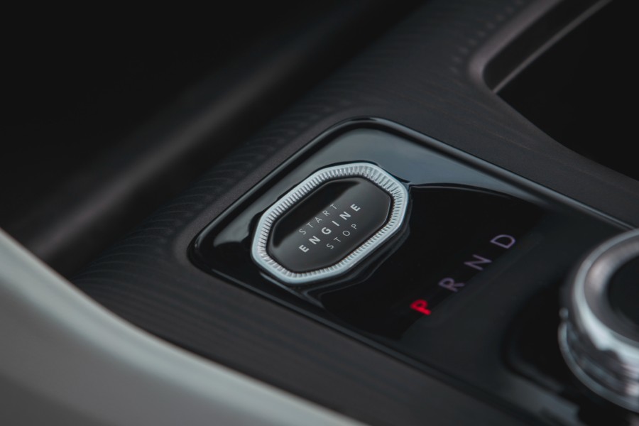 A photo of the lower console in the 2026 Jeep Cherokee.